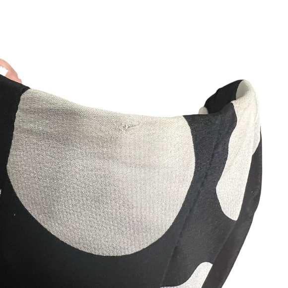 DOLCE & GABANNA VINTAGE WHITE/BLACK DOTS SILK BUSTIER MIDI STRAPLESS DRESS SZ 6 - Picture 14 of 16
